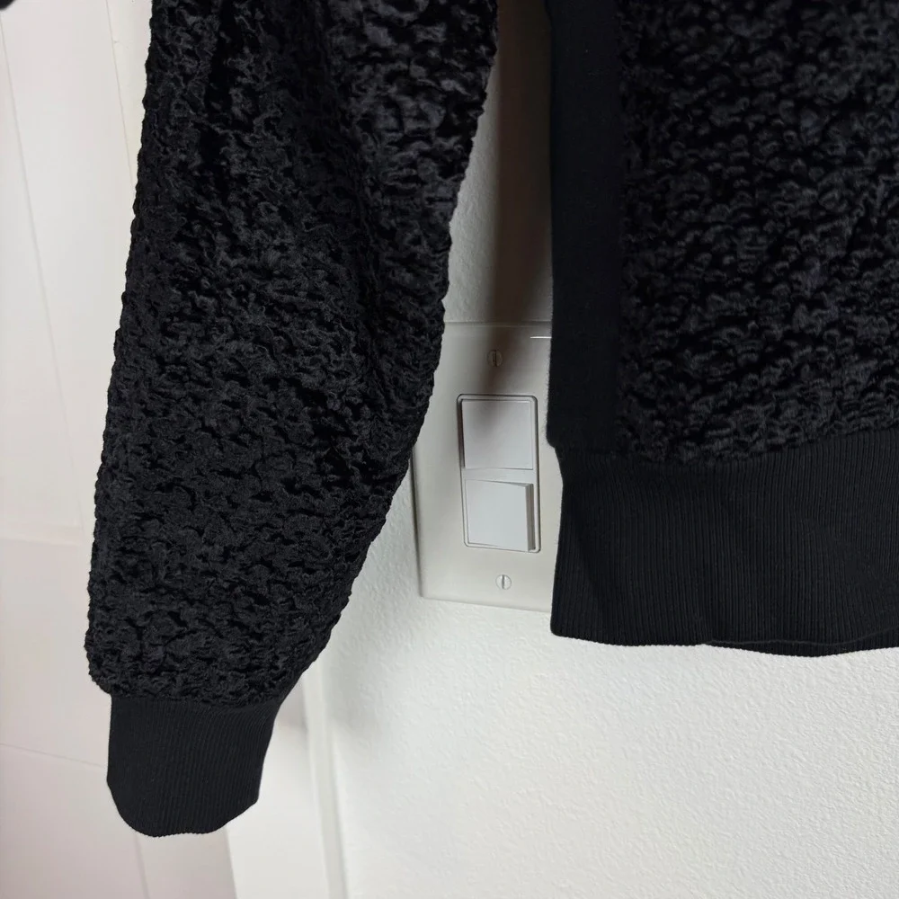Carven‎ Black Boucle Textured Sweater